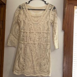 🎈Express Ivory lace dress